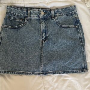 Wax Jean Light Blue Denim Mini Skirt